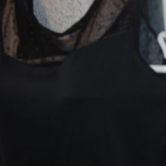 Body Wrappers Black and Lace Tank Leotard L - Picture 2 of 6